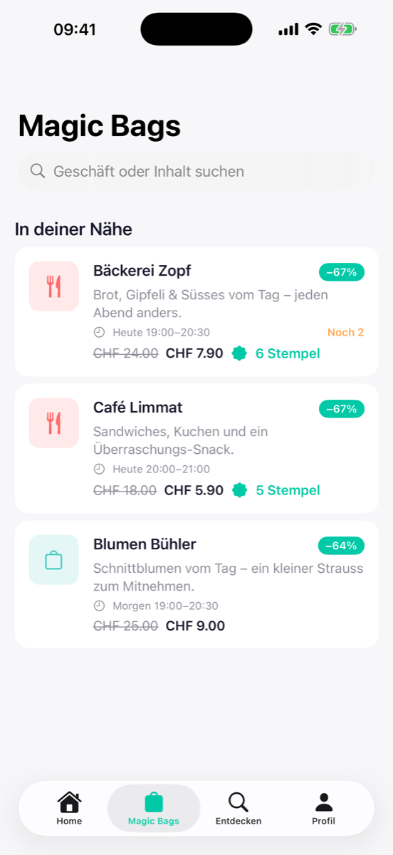 Magic Bags in der Nähe